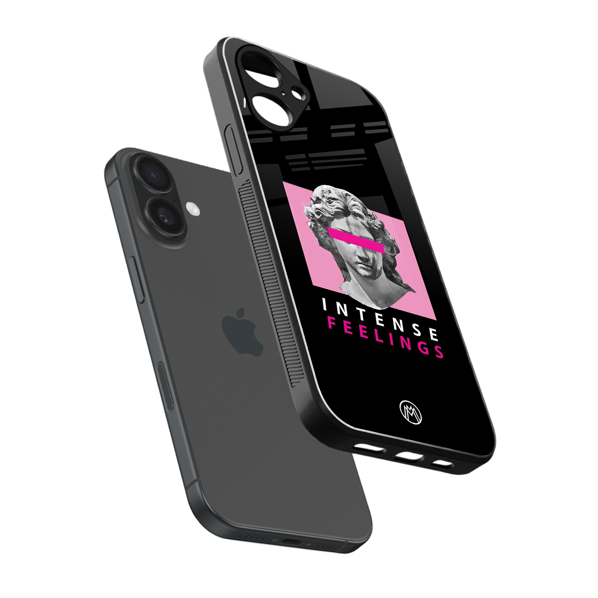 intense feelings back phone cover | glass case for iphone 16