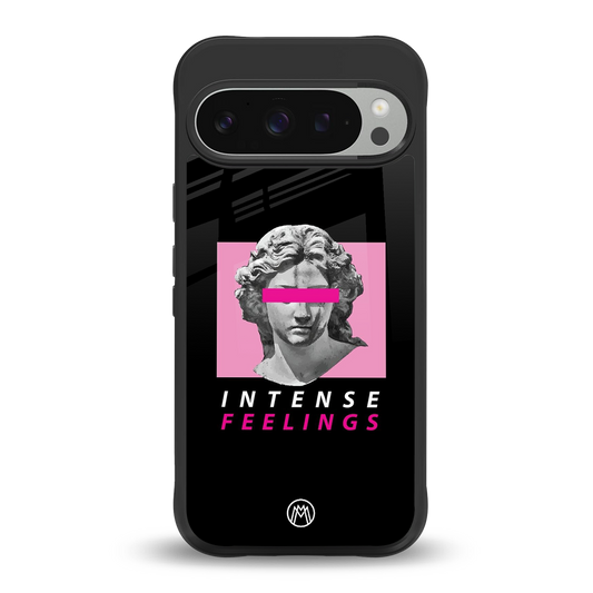 intense feelings back phone cover | glass case for google pixel 9 pro