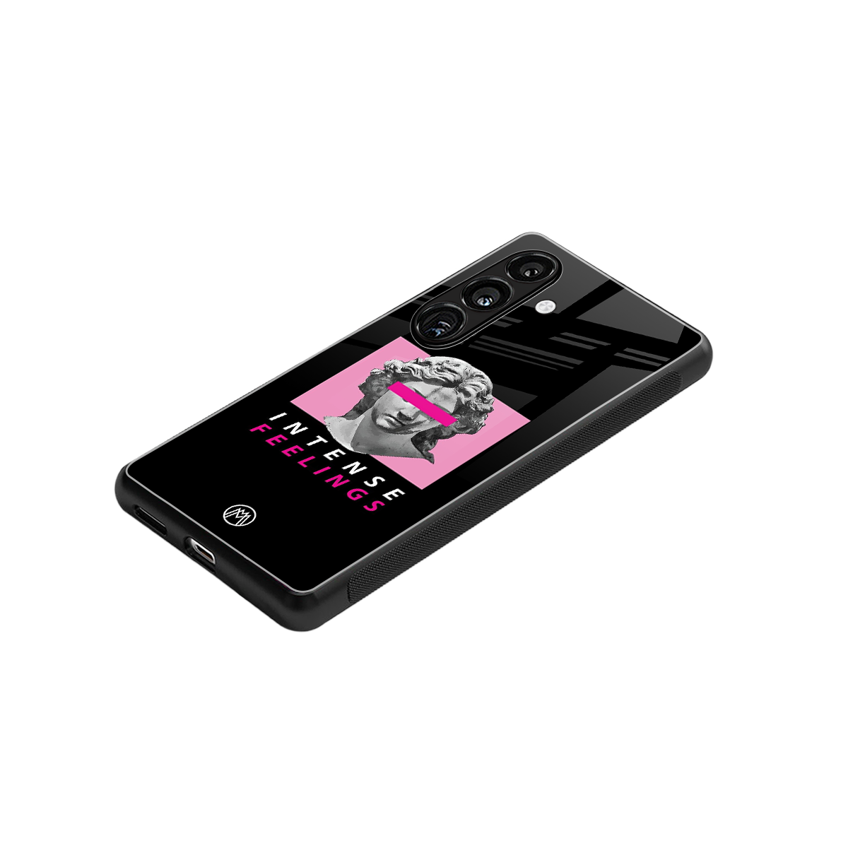 intense feelings back phone cover | glass case for samsung galaxy s24 fe