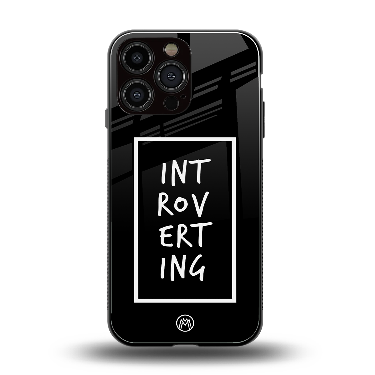 introverting back phone cover | glass case for iphone 16 pro max