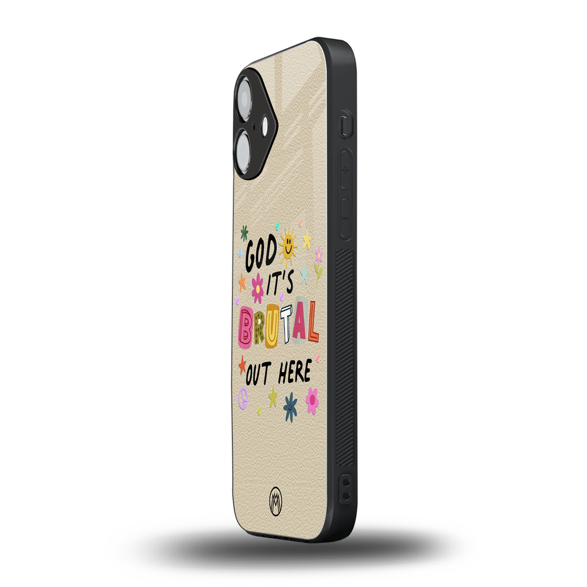 it's brutal out here back phone cover | glass case for iphone 16 plus