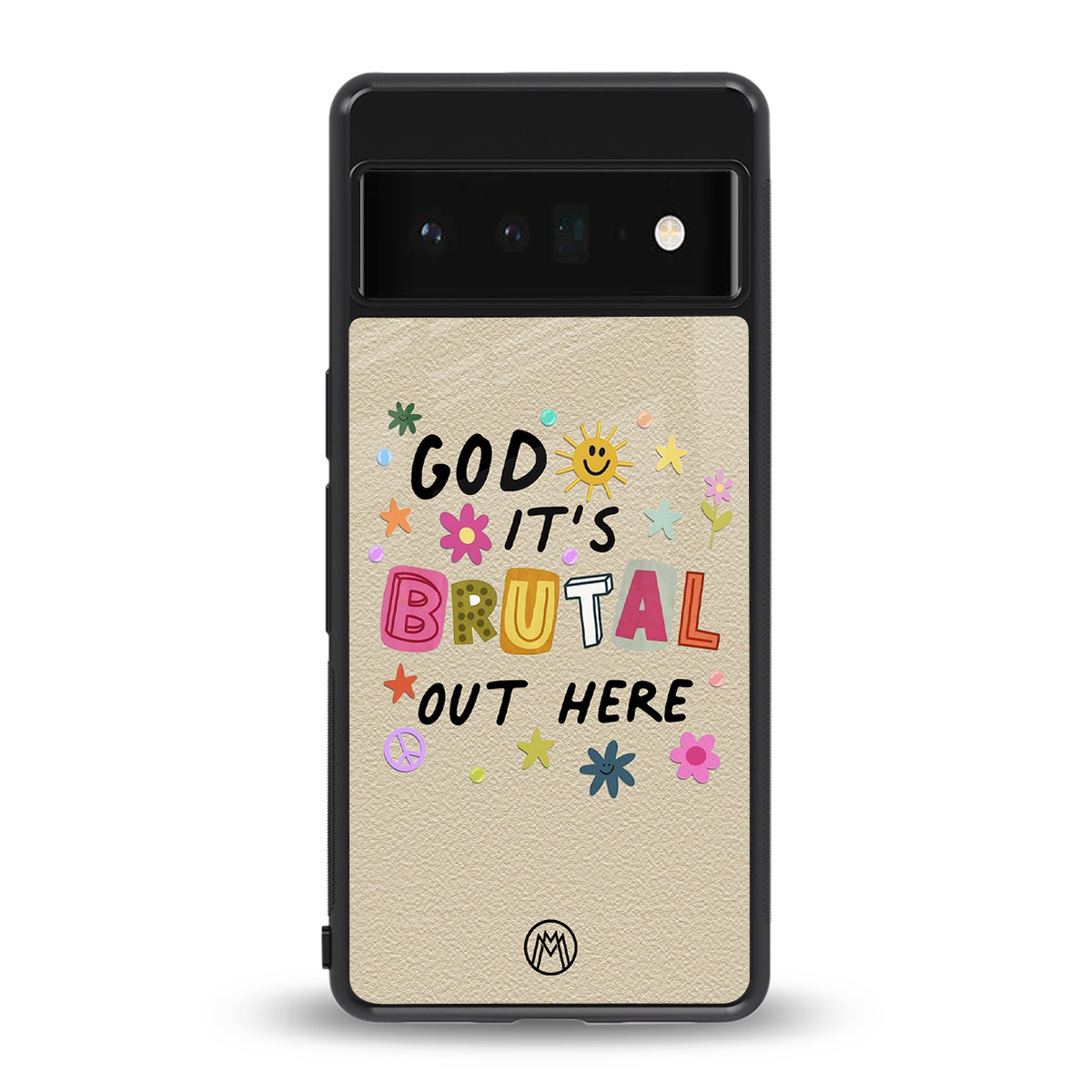 it's brutal out here back phone cover | glass case for google pixel 6 pro