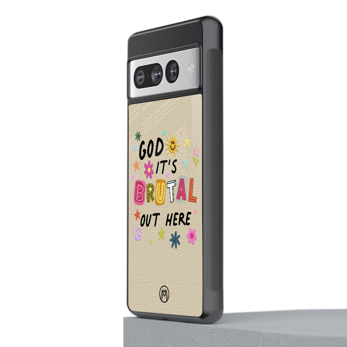 it's brutal out here back phone cover | glass case for google pixel 7 pro