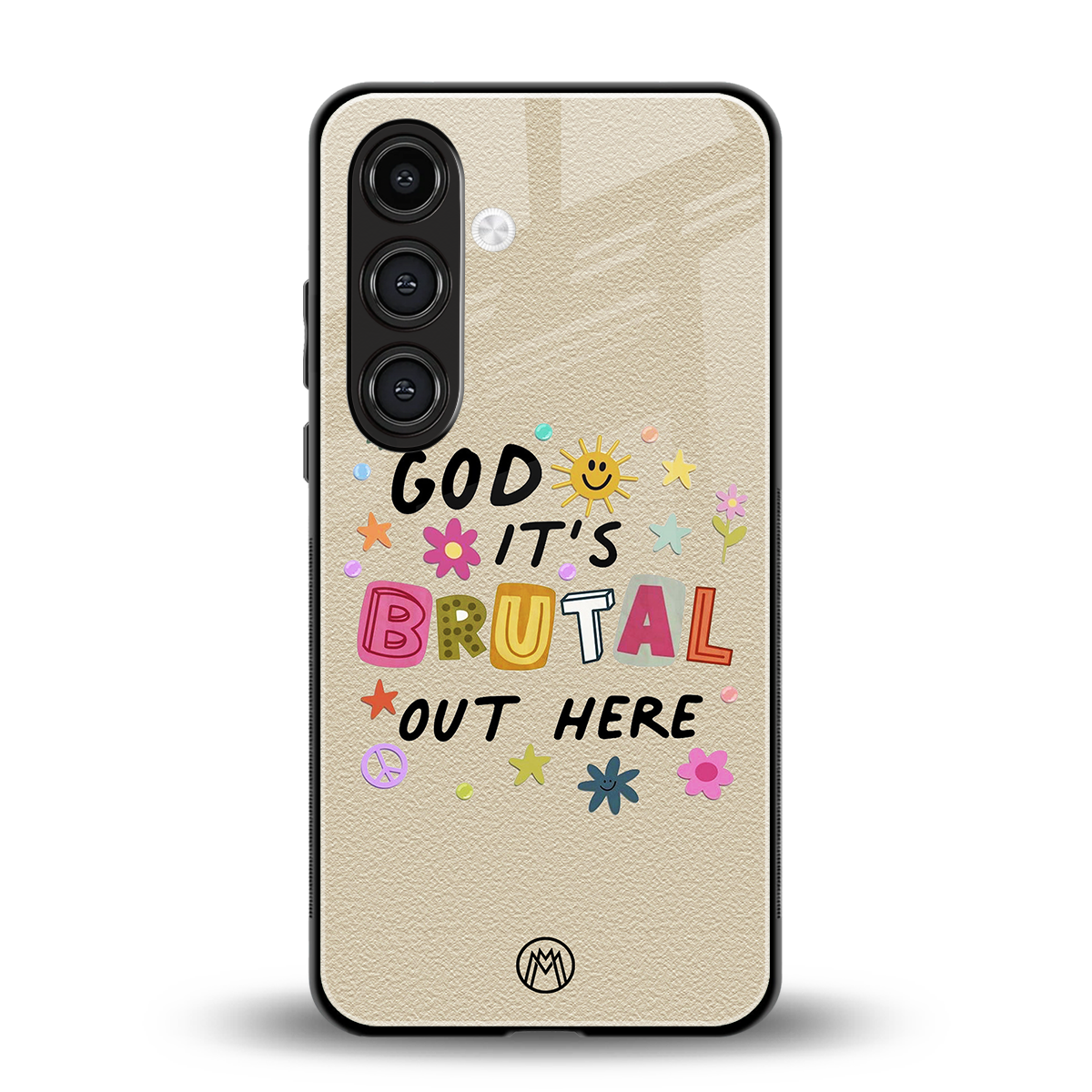 it's brutal out here back phone cover | glass case for samsung galaxy s24 fe