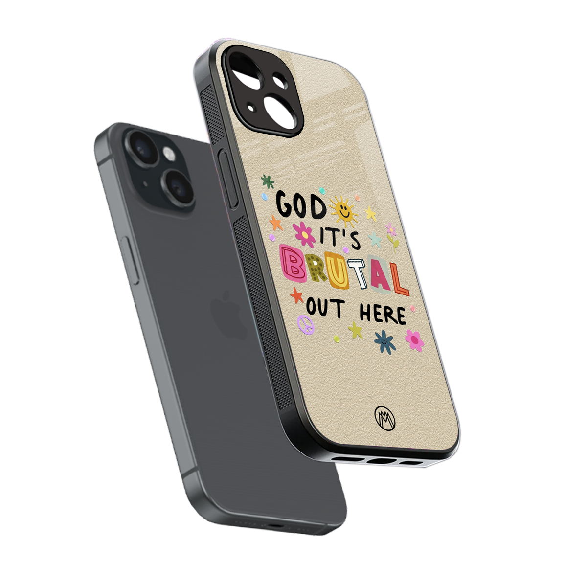 it's brutal out here back phone cover | glass case for iphone 15