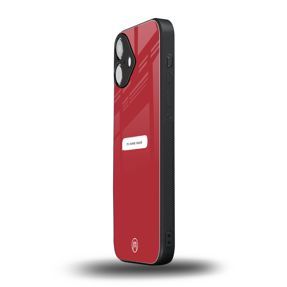 it's locked stupid back phone cover | glass case for iphone 16 plus