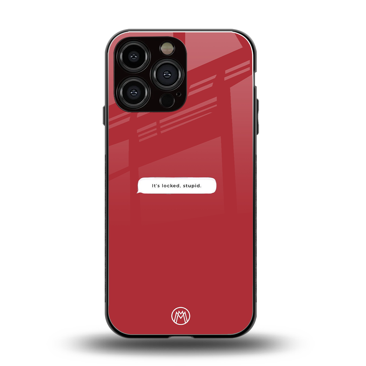 it's locked stupid back phone cover | glass case for iphone 16 pro max