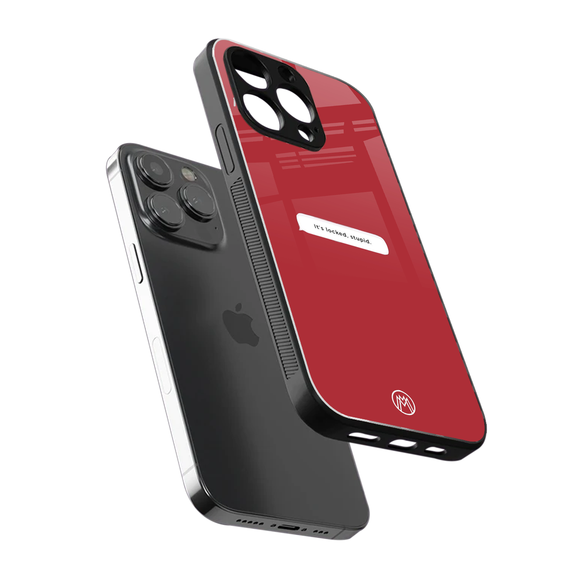 it's locked stupid back phone cover | glass case for iphone 16 pro max
