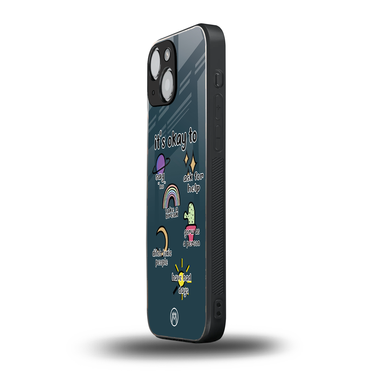 it's okay back phone cover | glass case for iphone 13 mini