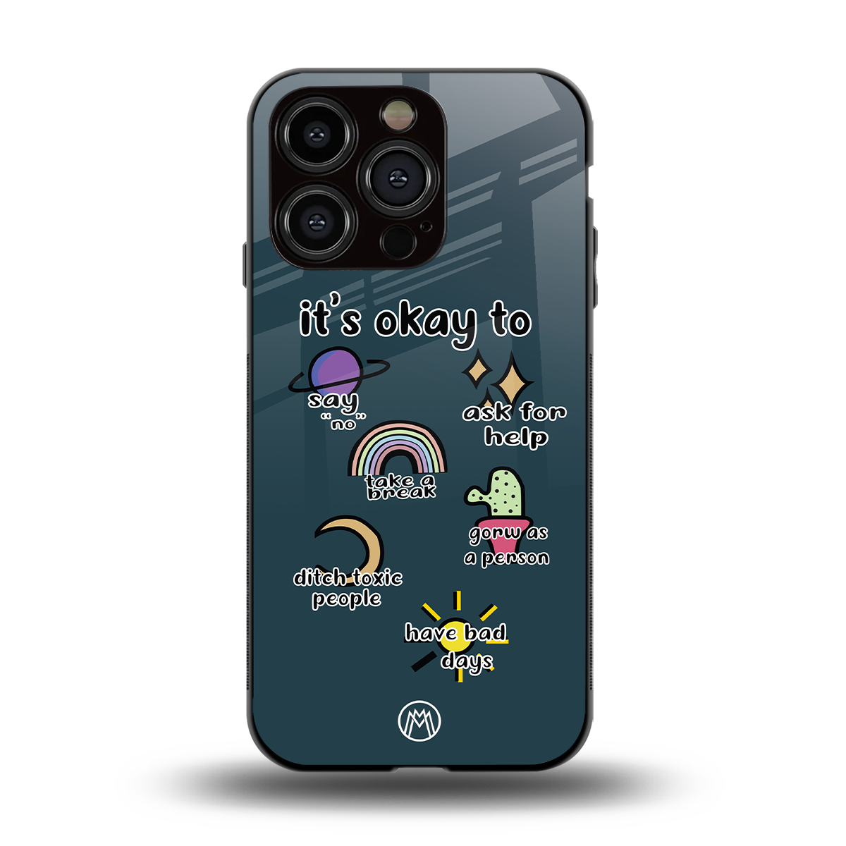 it's okay back phone cover | glass case for iphone 14 pro
