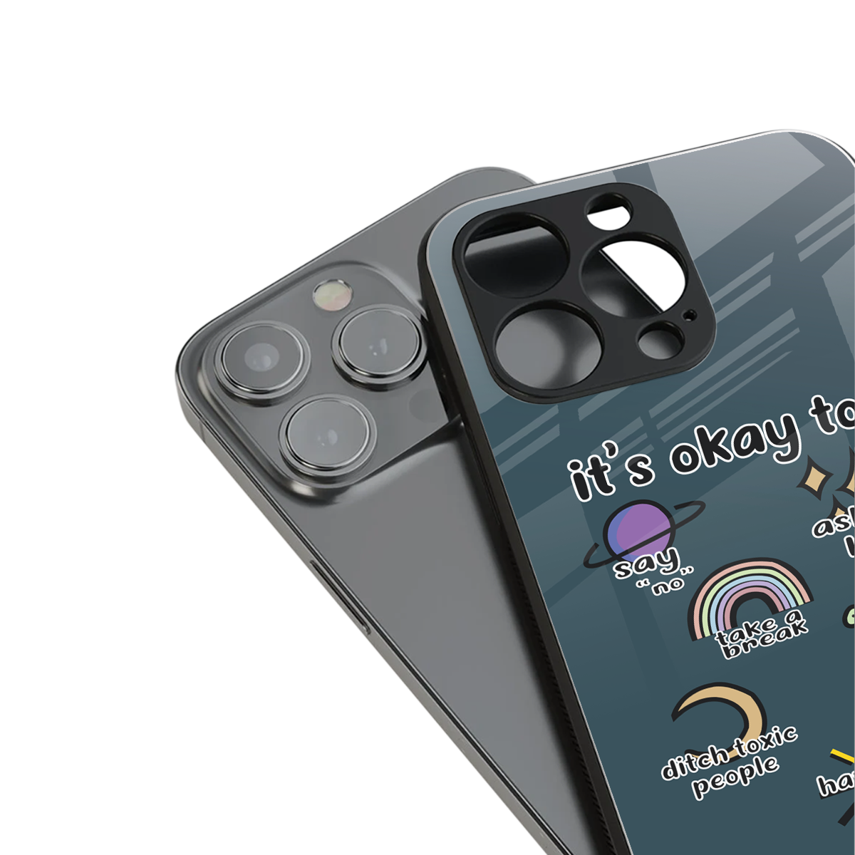 it's okay back phone cover | glass case for iphone 16 pro max