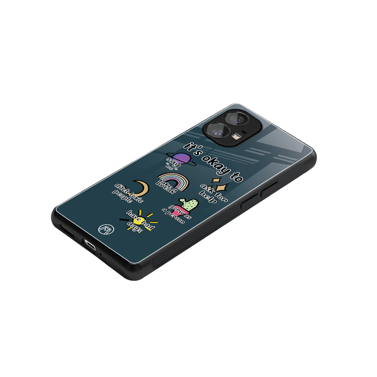 it's okay back phone cover | glass case for nothing phone 1