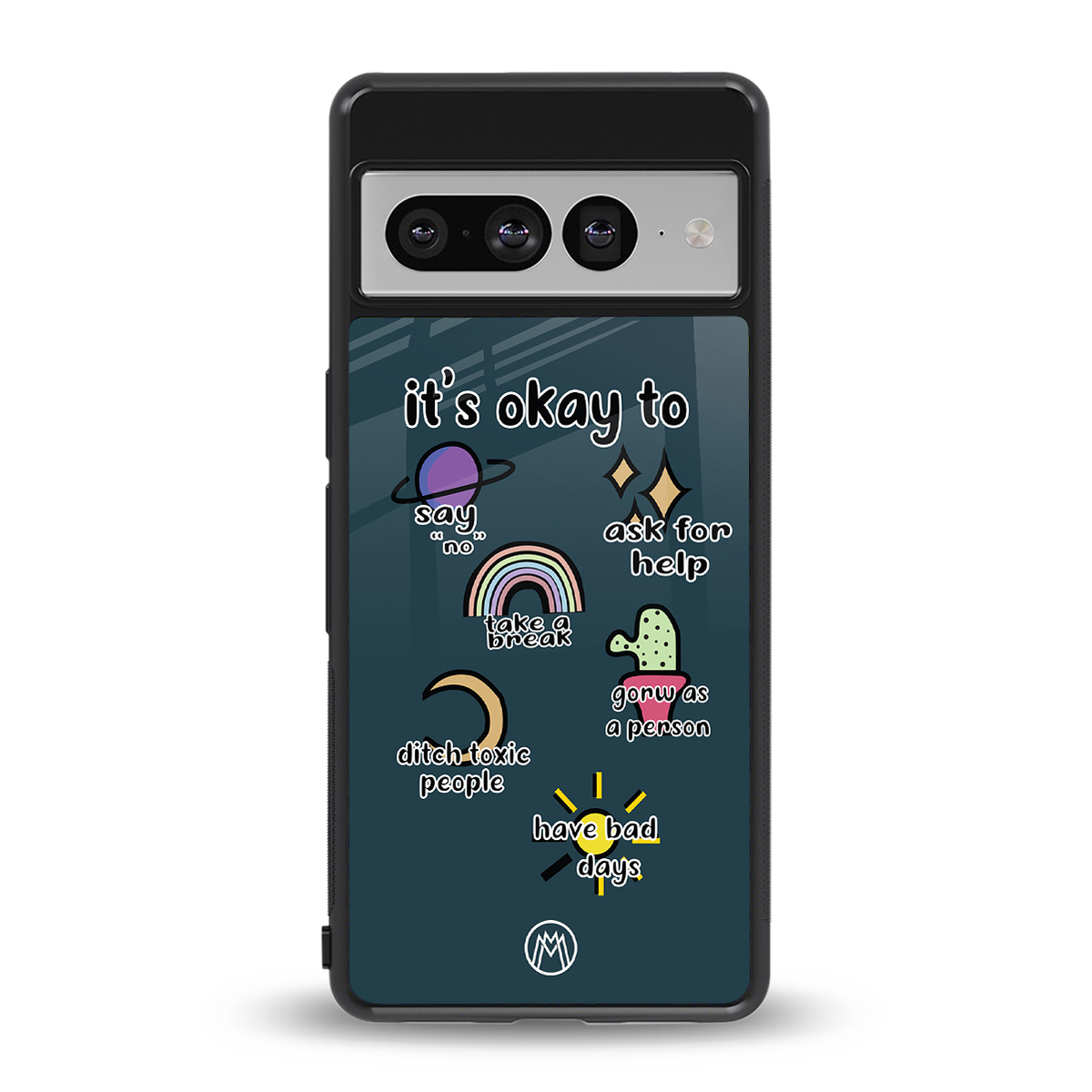 it's okay back phone cover | glass case for google pixel 7 pro