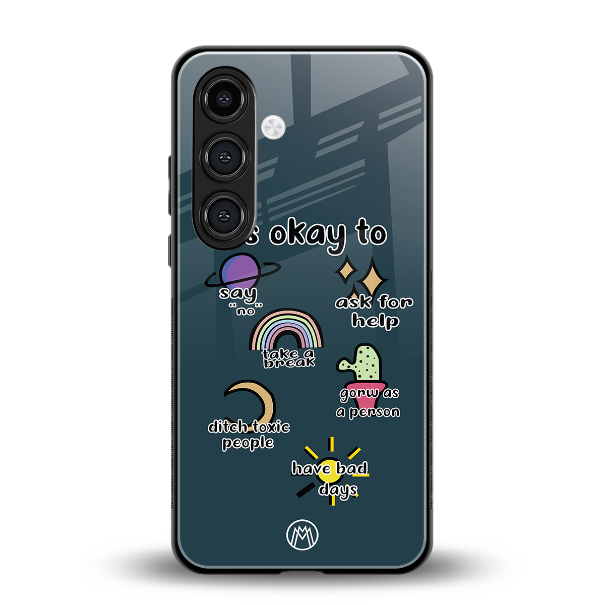 it's okay back phone cover | glass case for samsung galaxy s24 fe