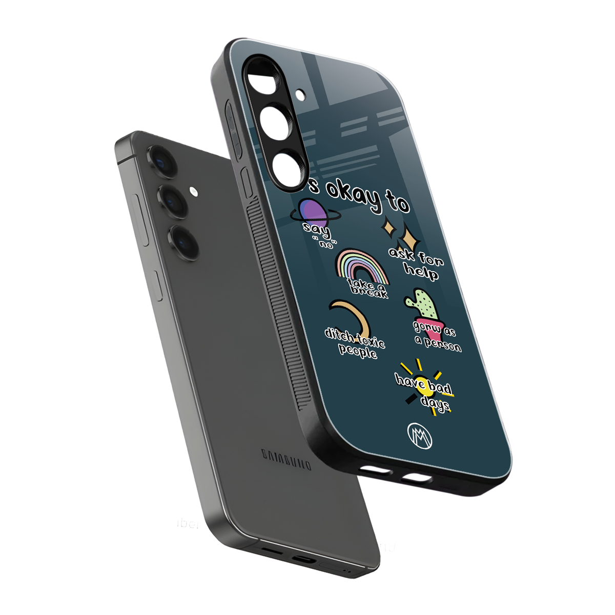 it's okay back phone cover | glass case for samsung galaxy s24 fe