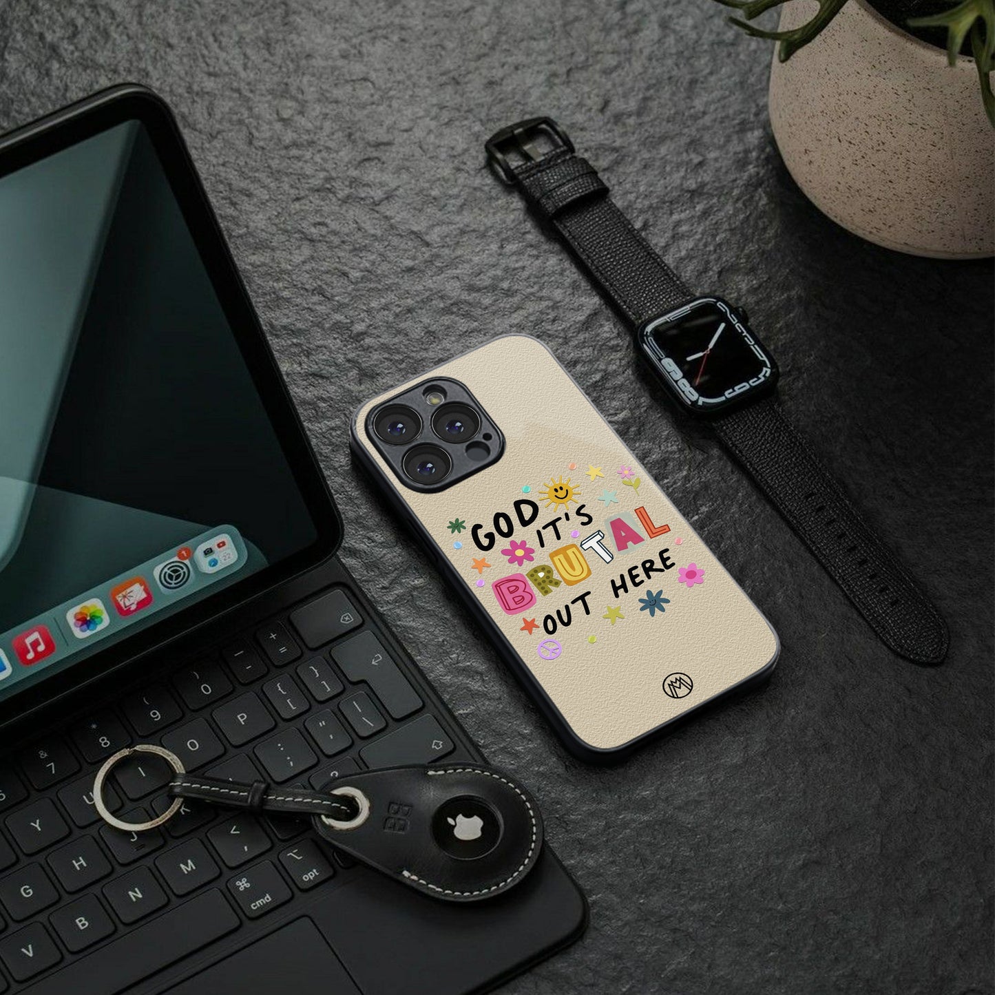 it's brutal out here back phone cover | glass case for google pixel 9 pro