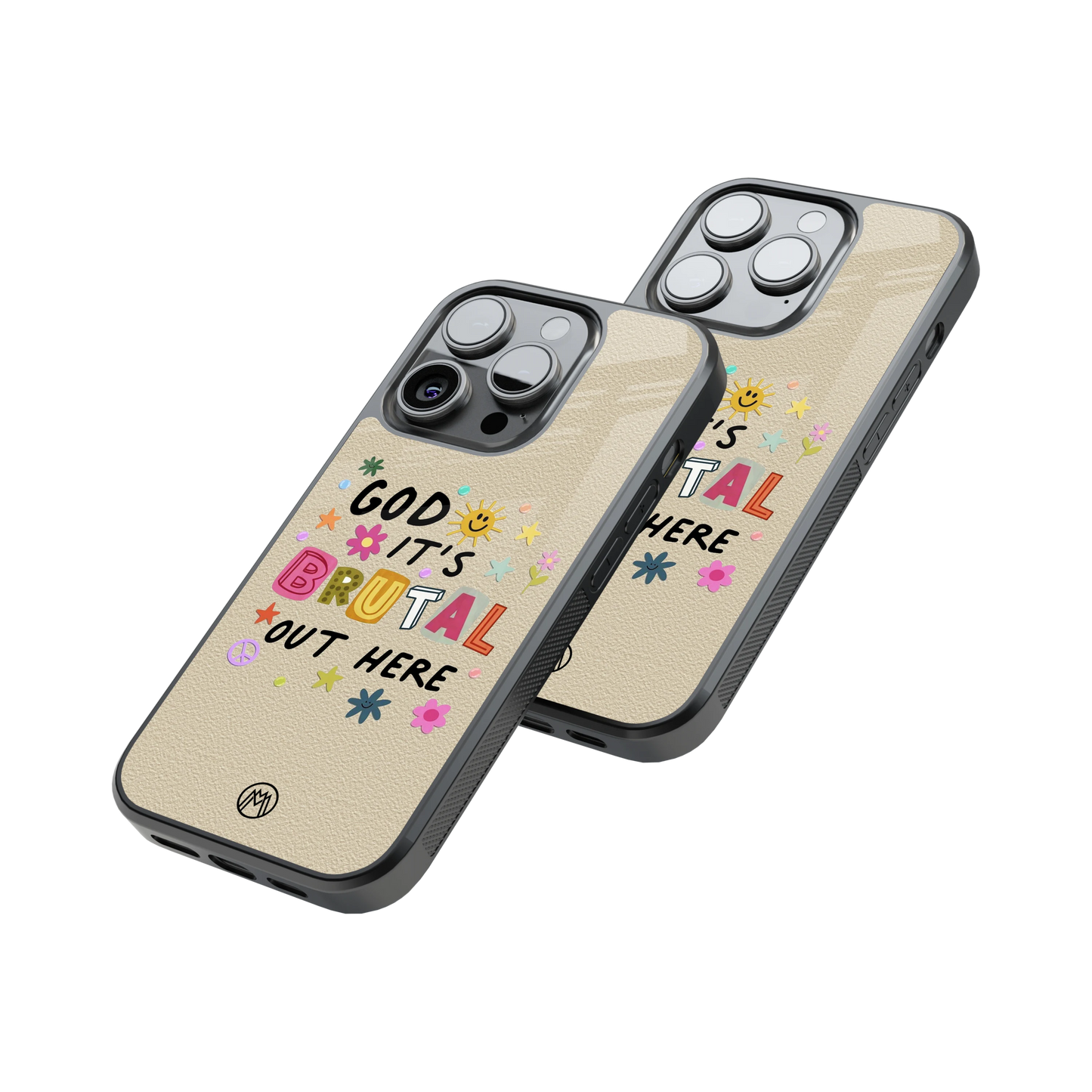 Protective Glass Back Phone Case Compatible with iPhone, Samsung, OnePlus, Pixel & More