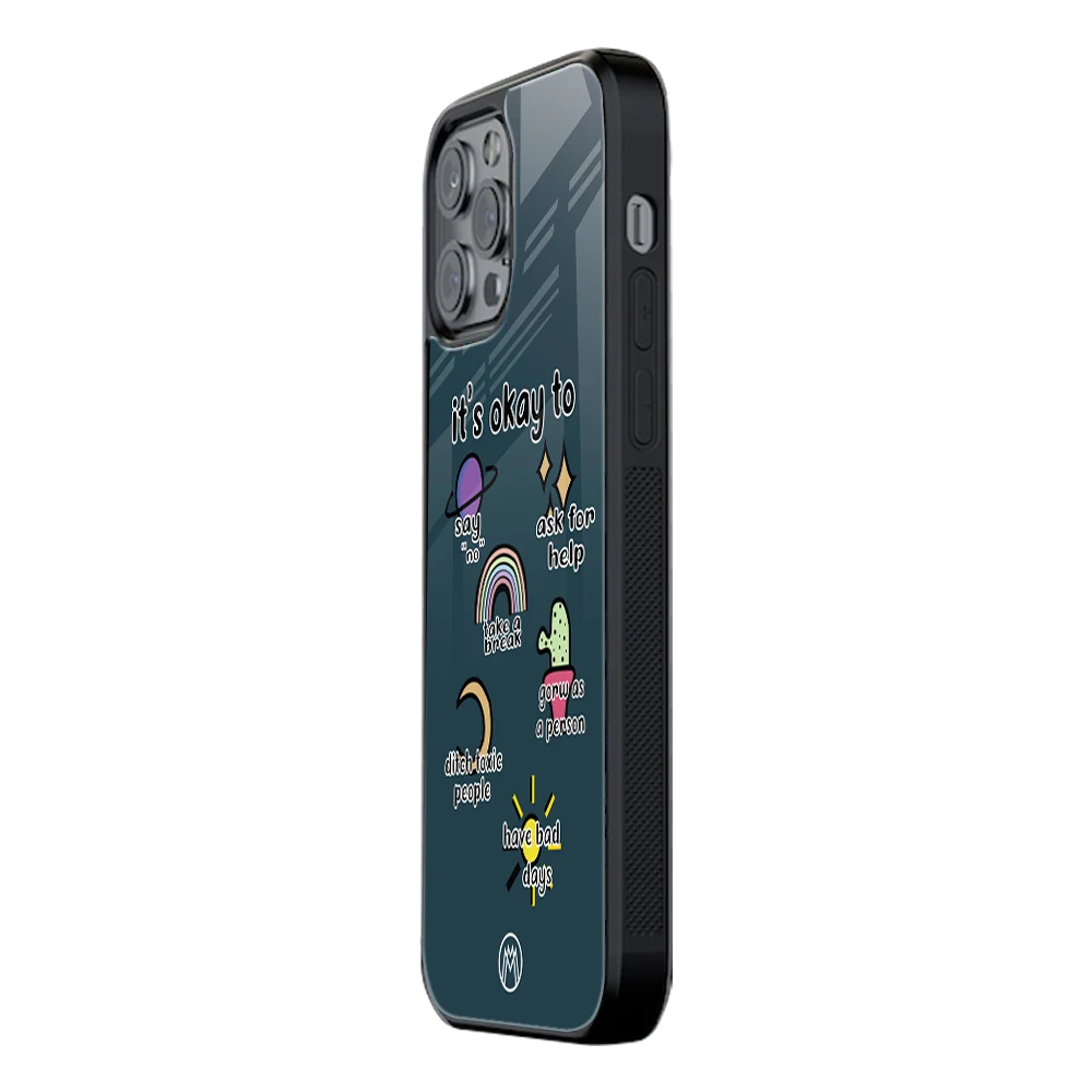 Slim Glass Back Phone Case for Multiple Brands โ iPhone, Samsung, Redmi, OnePlus, Oppo, Vivo