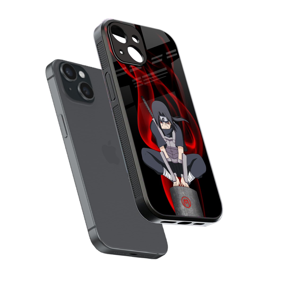 itachi uchiha back phone cover | glass case for iphone 13 mini