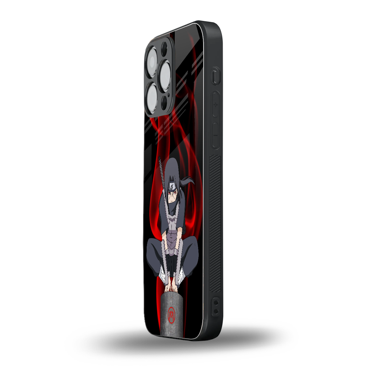 itachi uchiha back phone cover | glass case for iphone 14 pro max