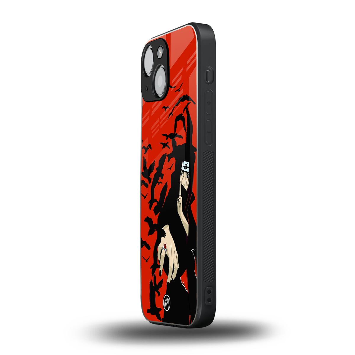 itachi uchiha red back phone cover | glass case for iphone 13 mini