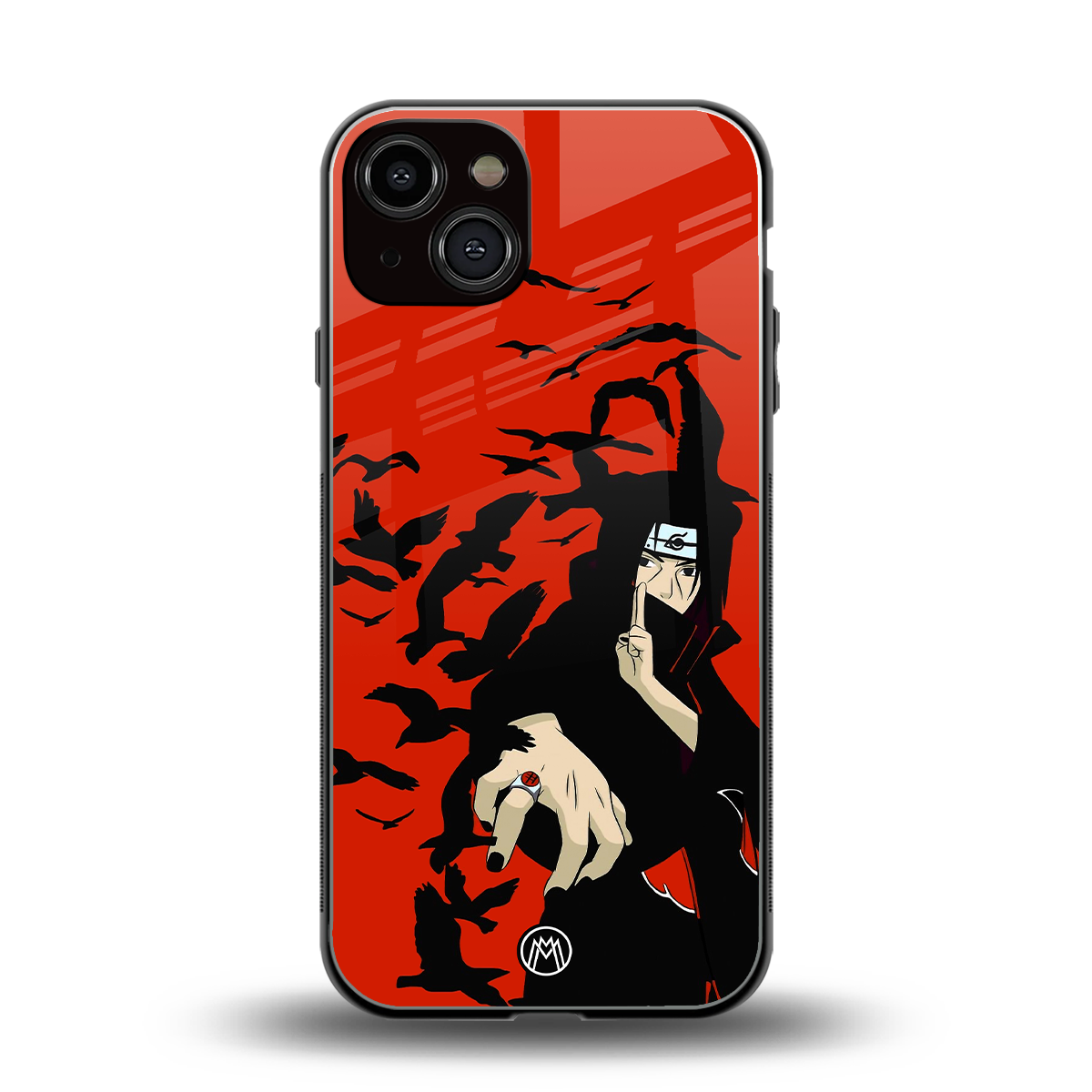 itachi uchiha red back phone cover | glass case for iphone 13