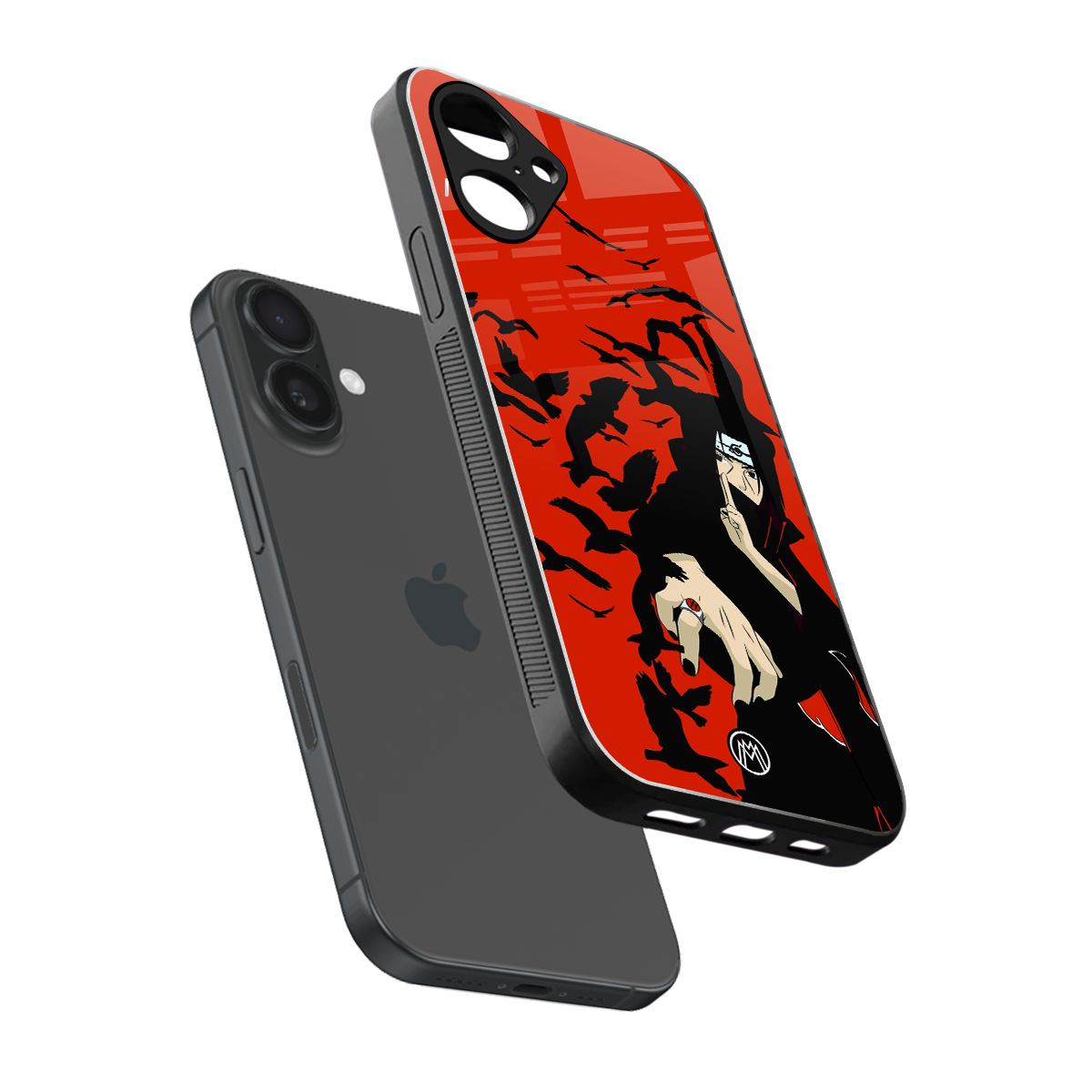 itachi uchiha red back phone cover | glass case for iphone 16