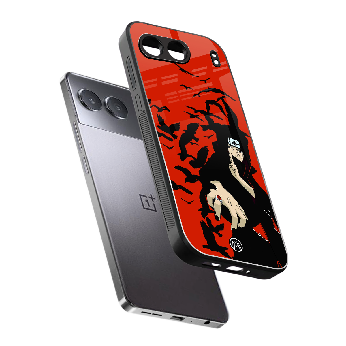 itachi uchiha red back phone cover | glass case for oneplus nord 4