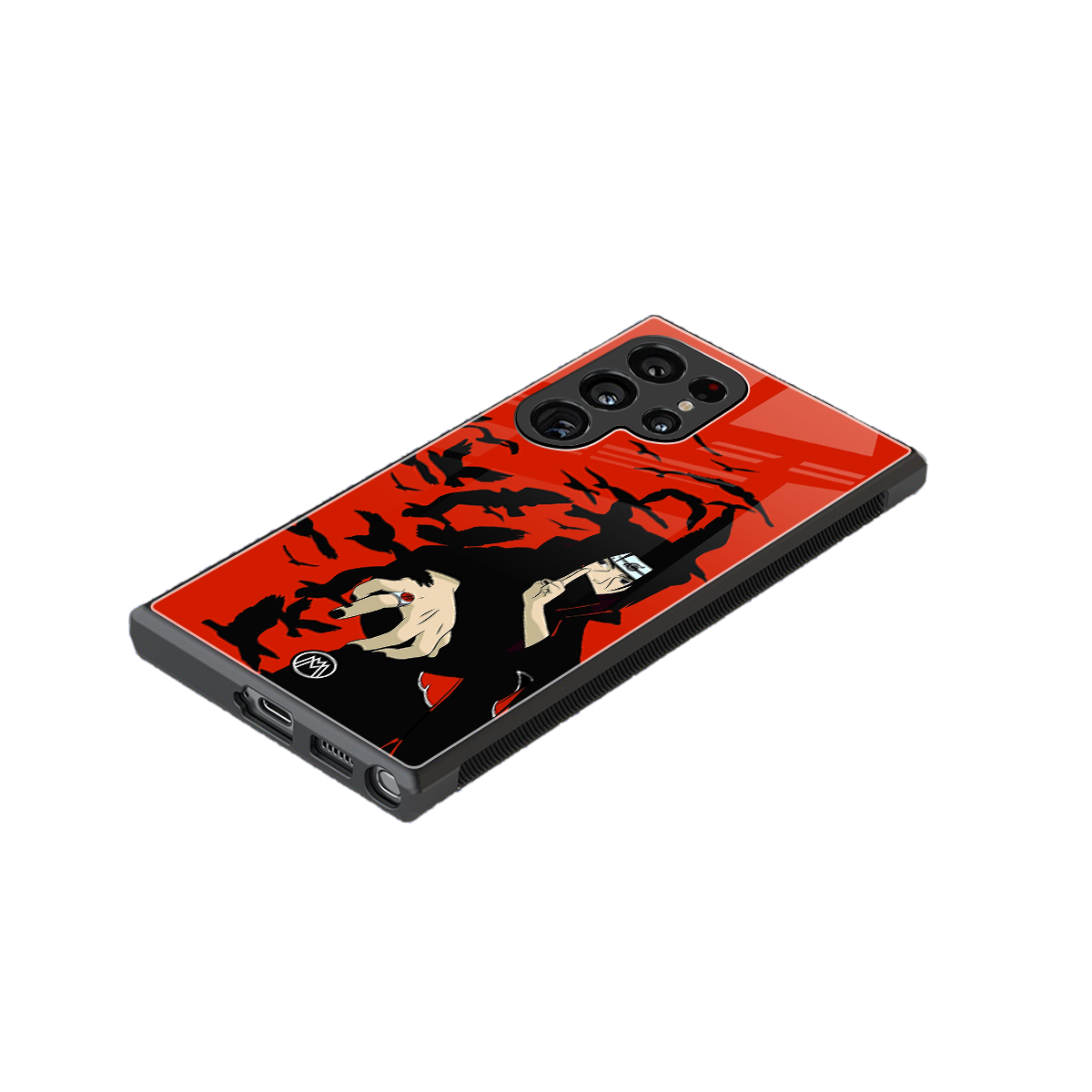 itachi uchiha red back phone cover | glass case for samsung galaxy s24 ultra
