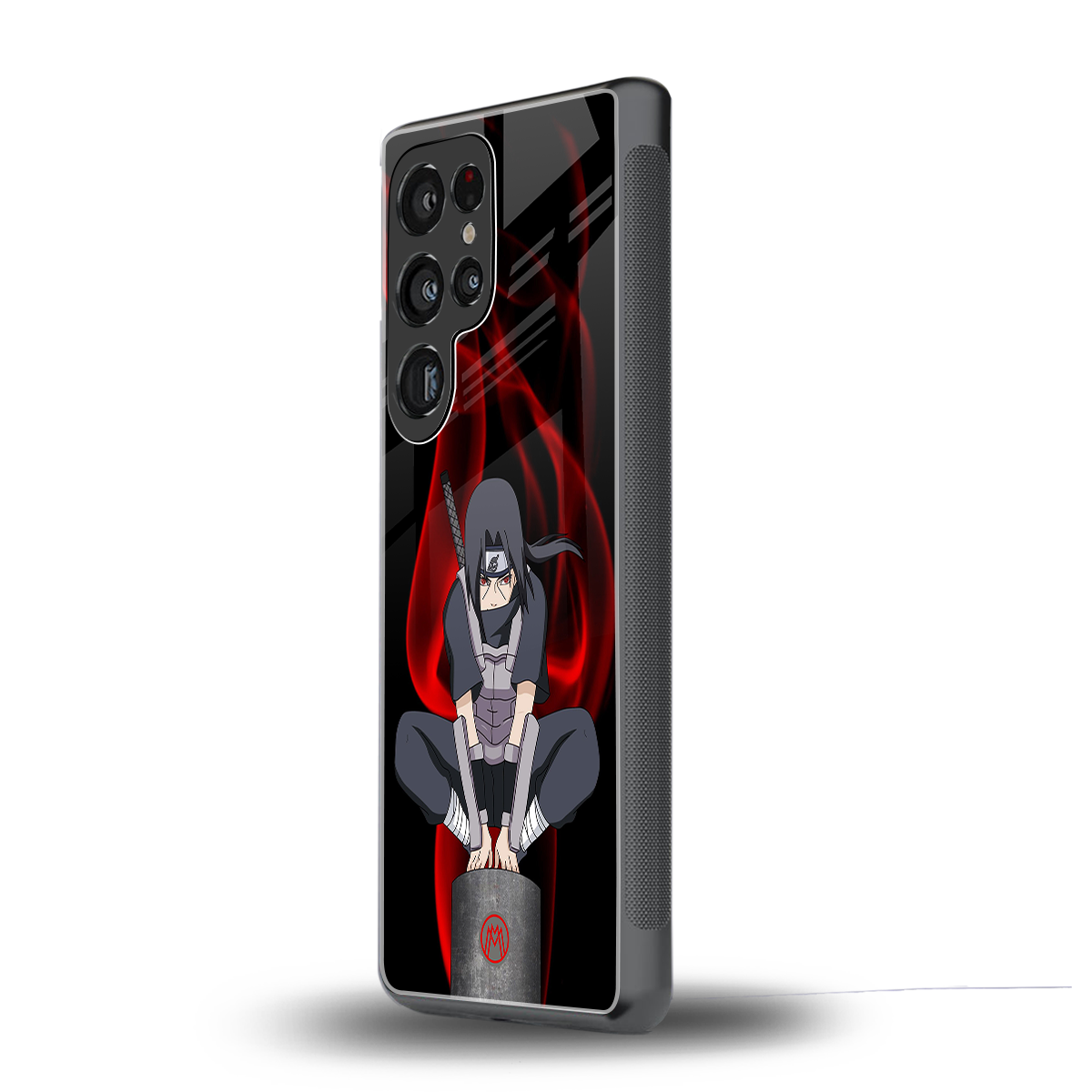 itachi uchiha back phone cover | glass case for samsung galaxy s25 ultra