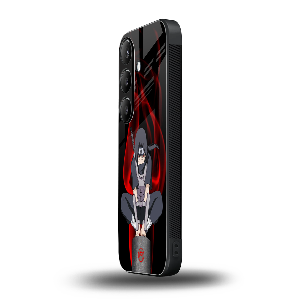 itachi uchiha back phone cover | glass case for samsung galaxy s24 fe