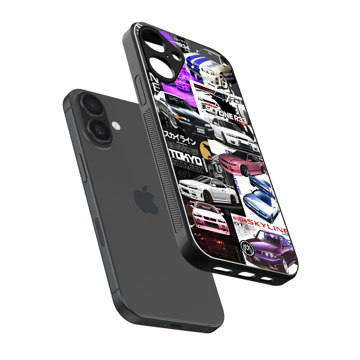 japan core back phone cover | glass case for iphone 16 plus