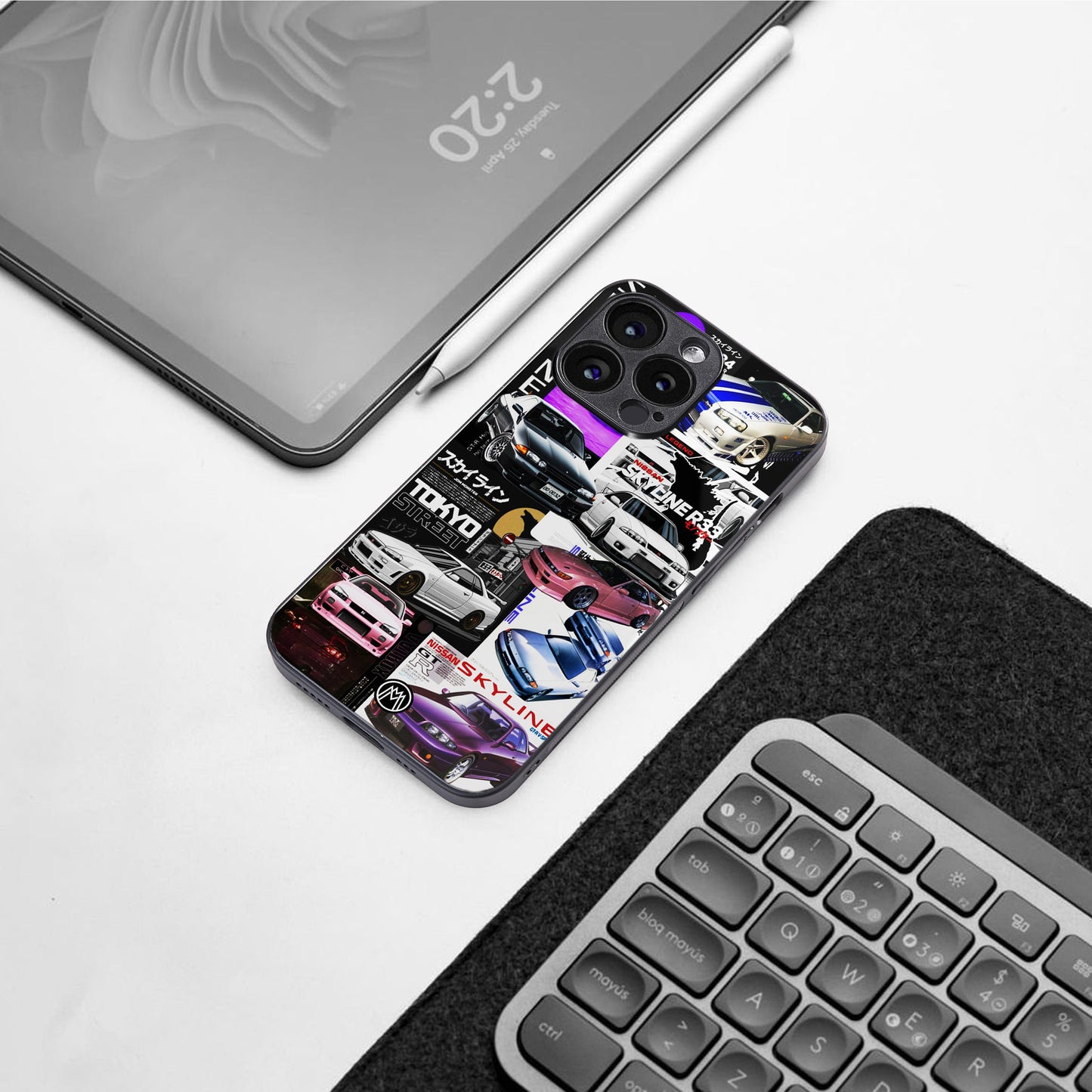 japan core back phone cover | glass case for iphone 16 pro max