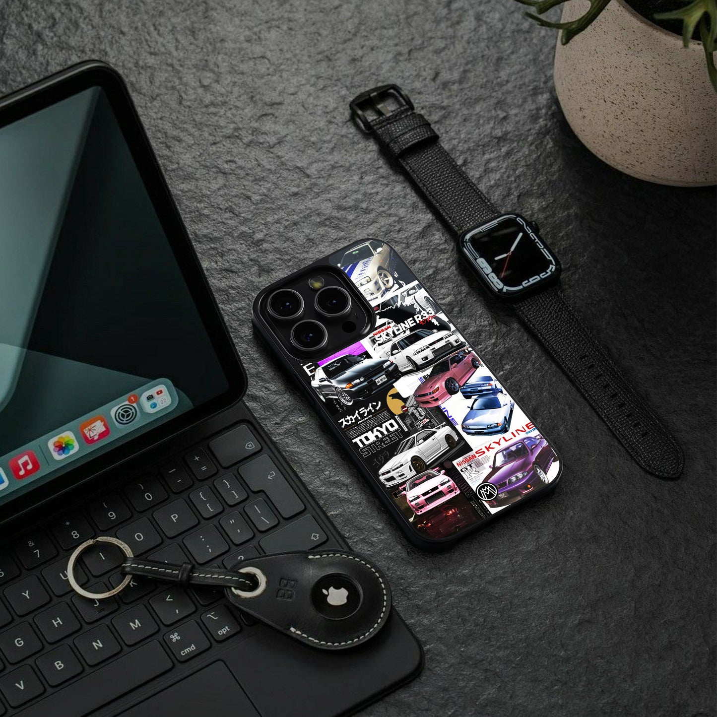 japan core back phone cover | glass case for iphone 16 pro max