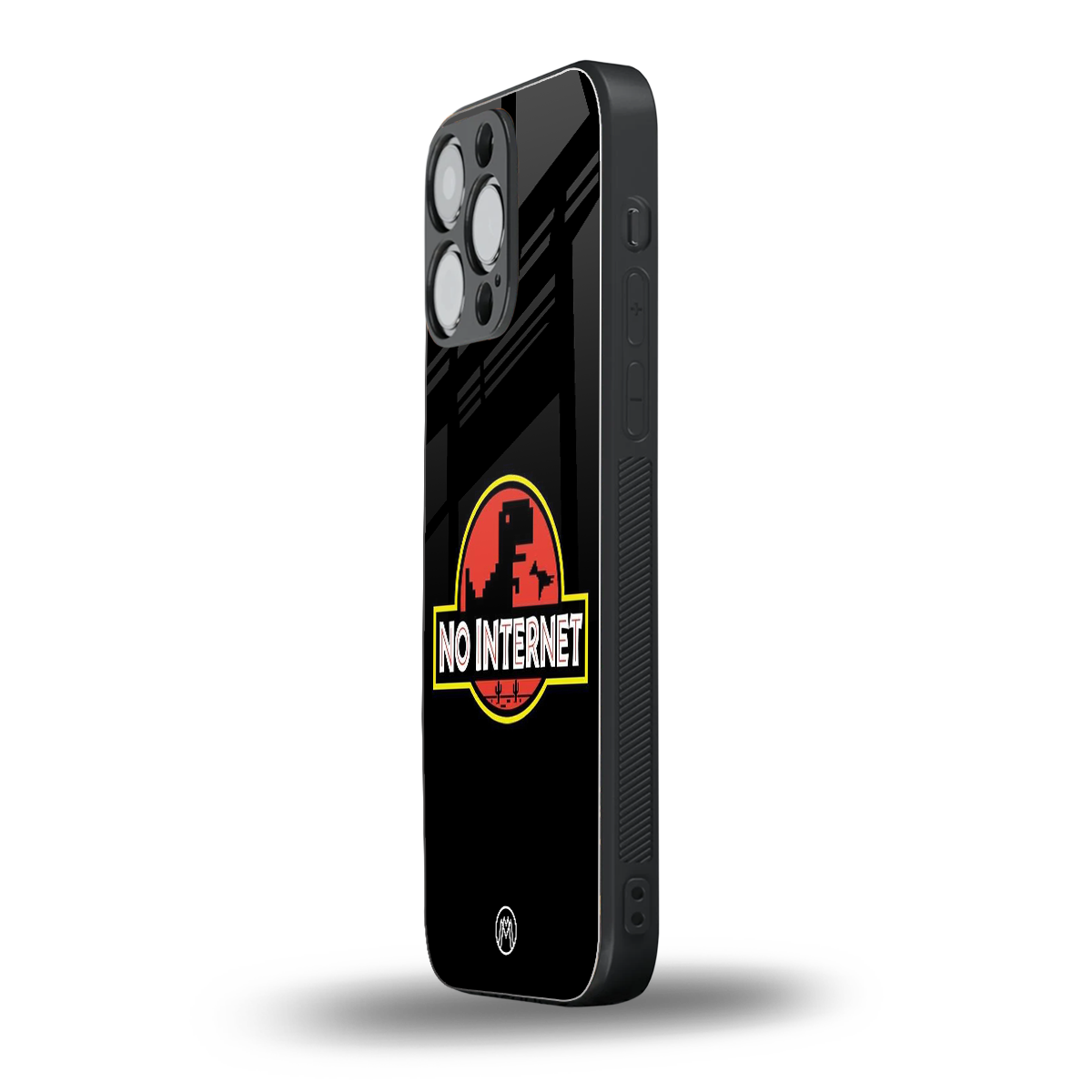 jurassic park no internet back phone cover | glass case for iphone 16 pro max