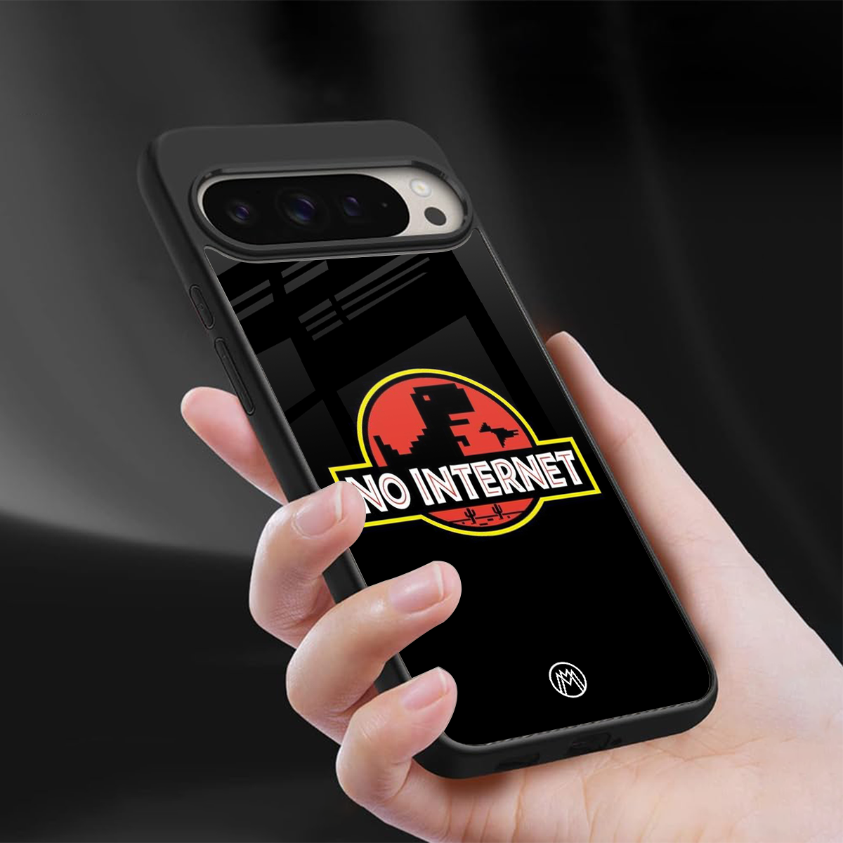 jurassic park no internet back phone cover | glass case for google pixel 9 pro
