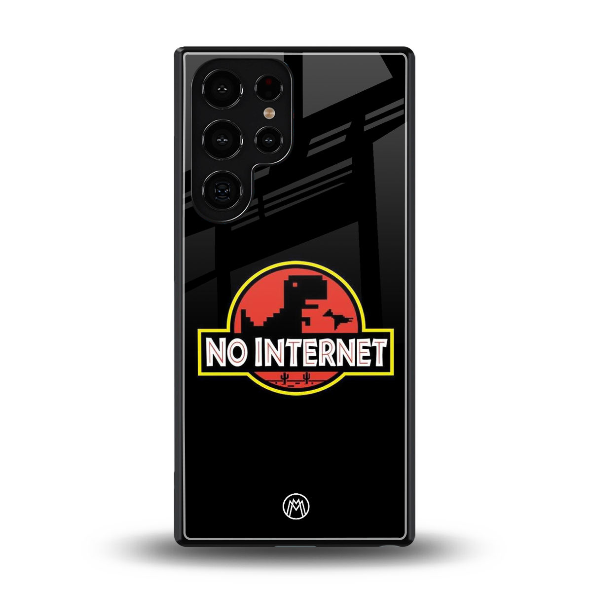 jurassic park no internet back phone cover | glass case for samsung galaxy s25 ultra