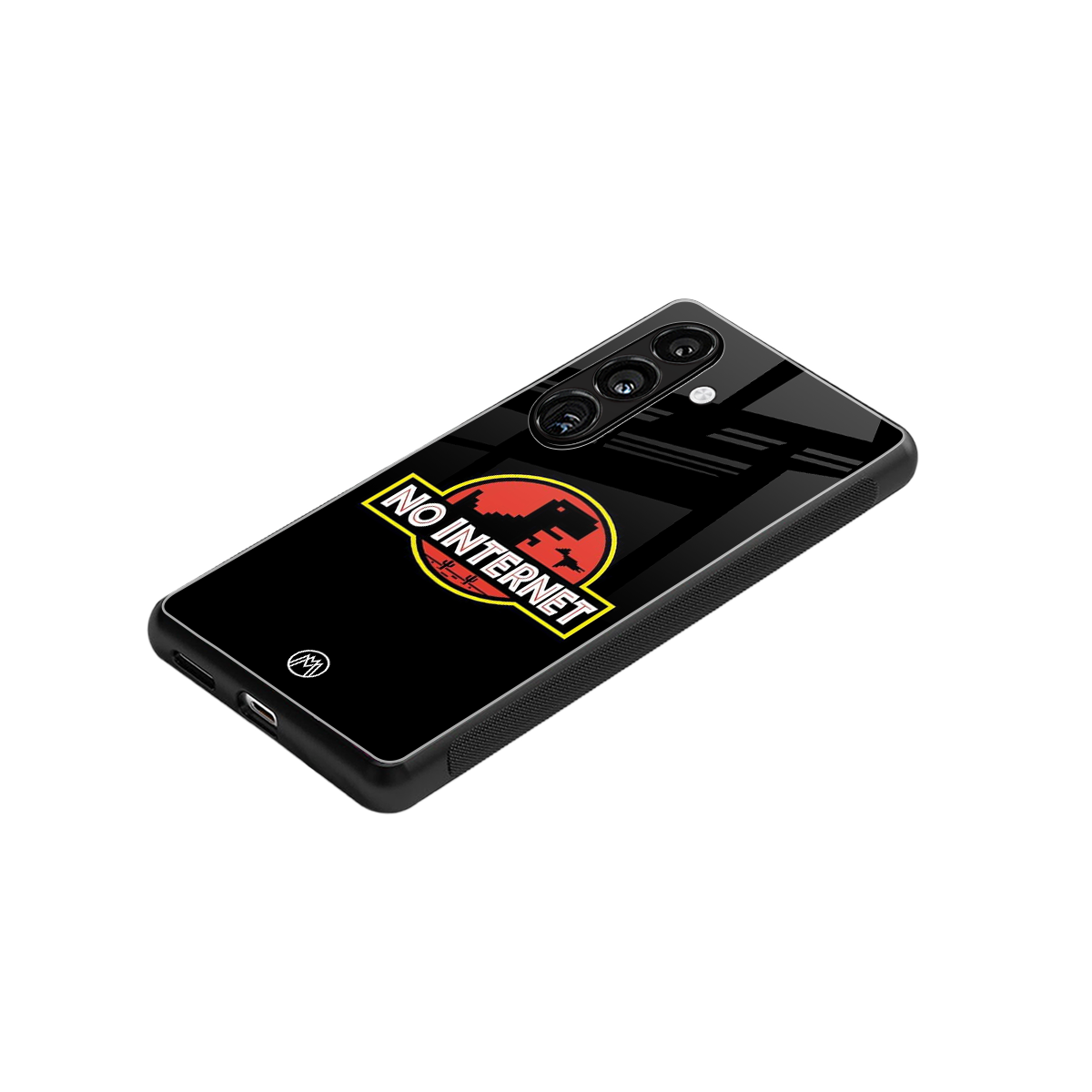 jurassic park no internet back phone cover | glass case for samsung galaxy s24 fe
