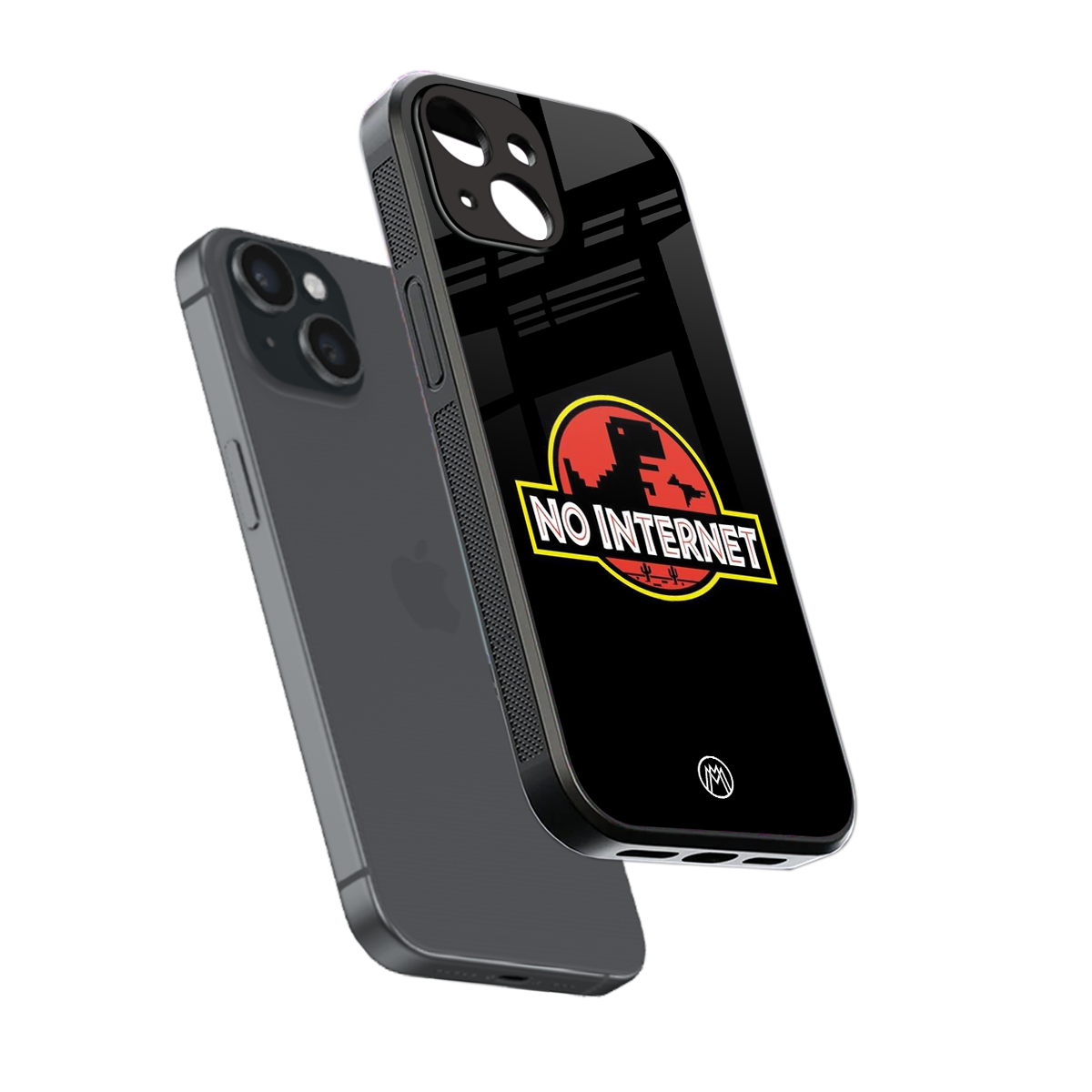 jurassic park no internet back phone cover | glass case for iphone 15