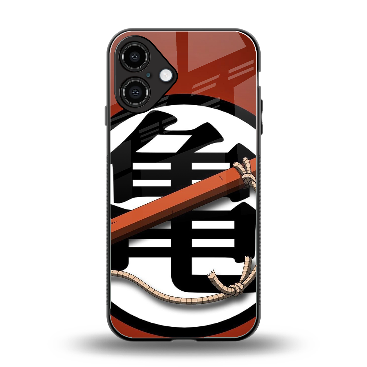 kakarot back phone cover | glass case for iphone 16 plus