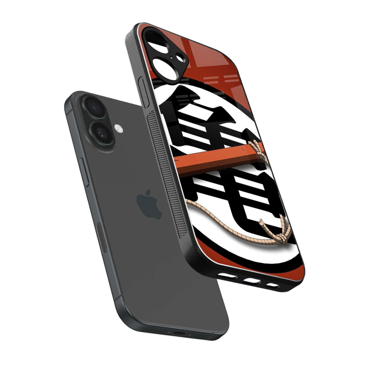 kakarot back phone cover | glass case for iphone 16 plus