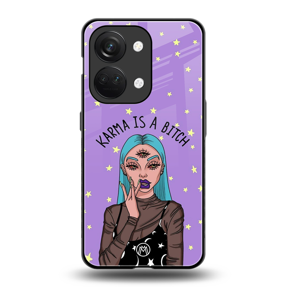 karma is a bitch back phone cover | glass case for oneplus nord 3