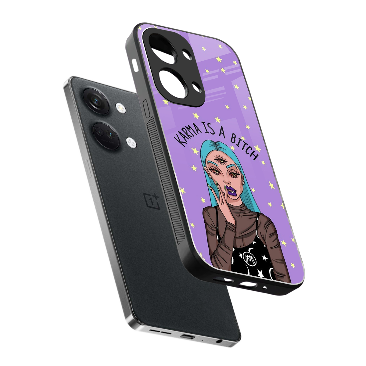 karma is a bitch back phone cover | glass case for oneplus nord 3