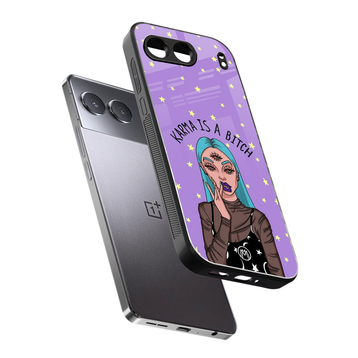 karma is a bitch back phone cover | glass case for oneplus nord 4