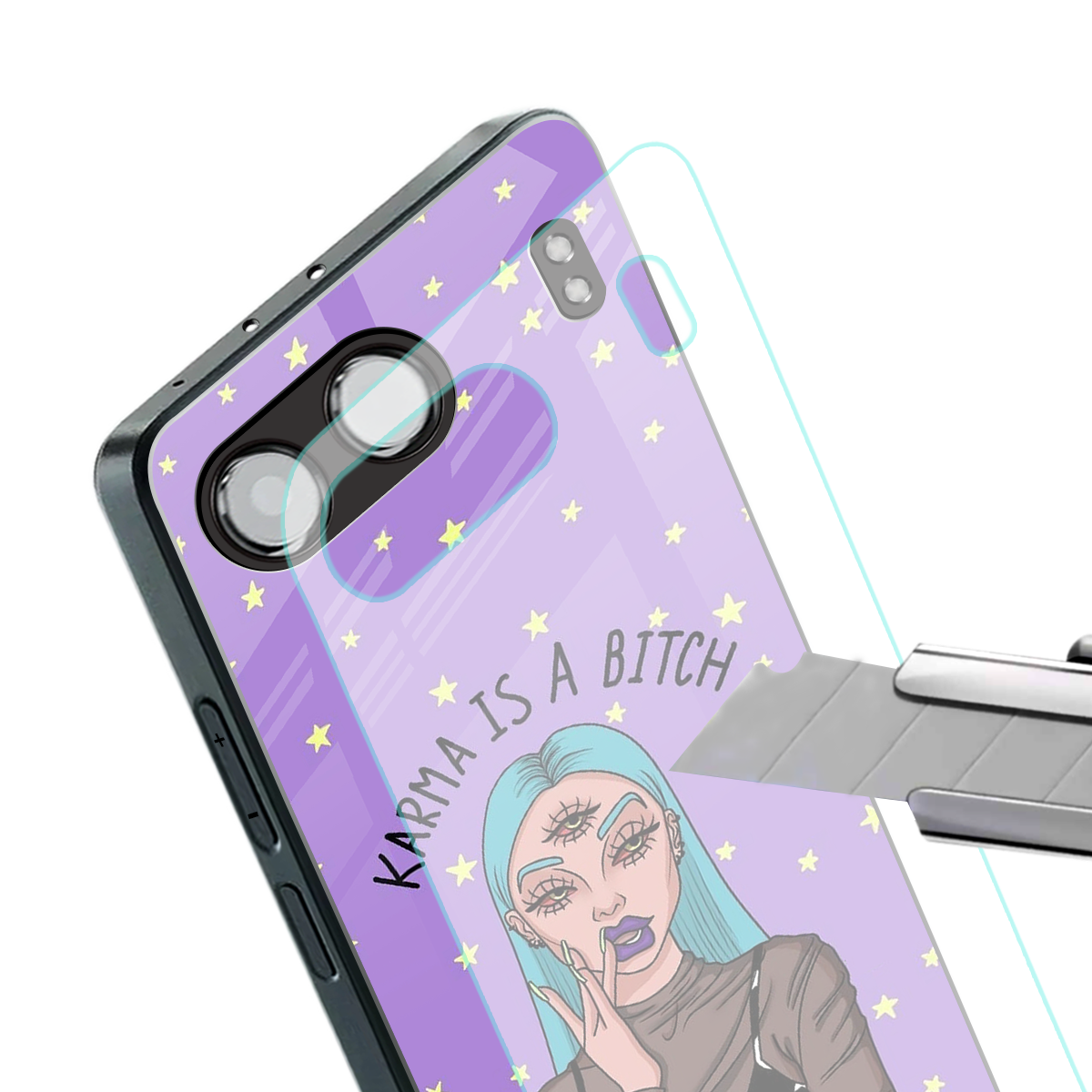 karma is a bitch back phone cover | glass case for oneplus nord 4