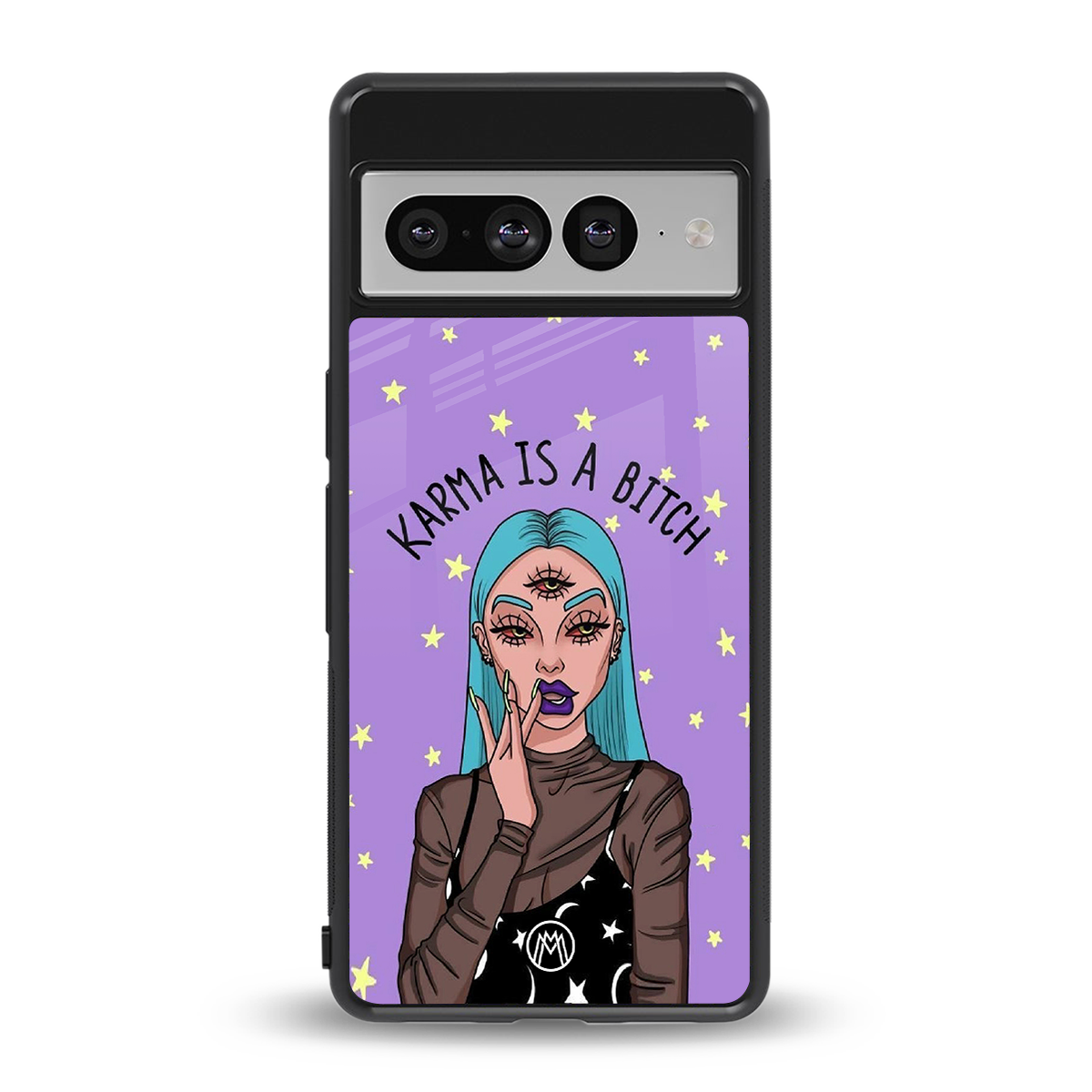 karma is a bitch back phone cover | glass case for google pixel 7 pro