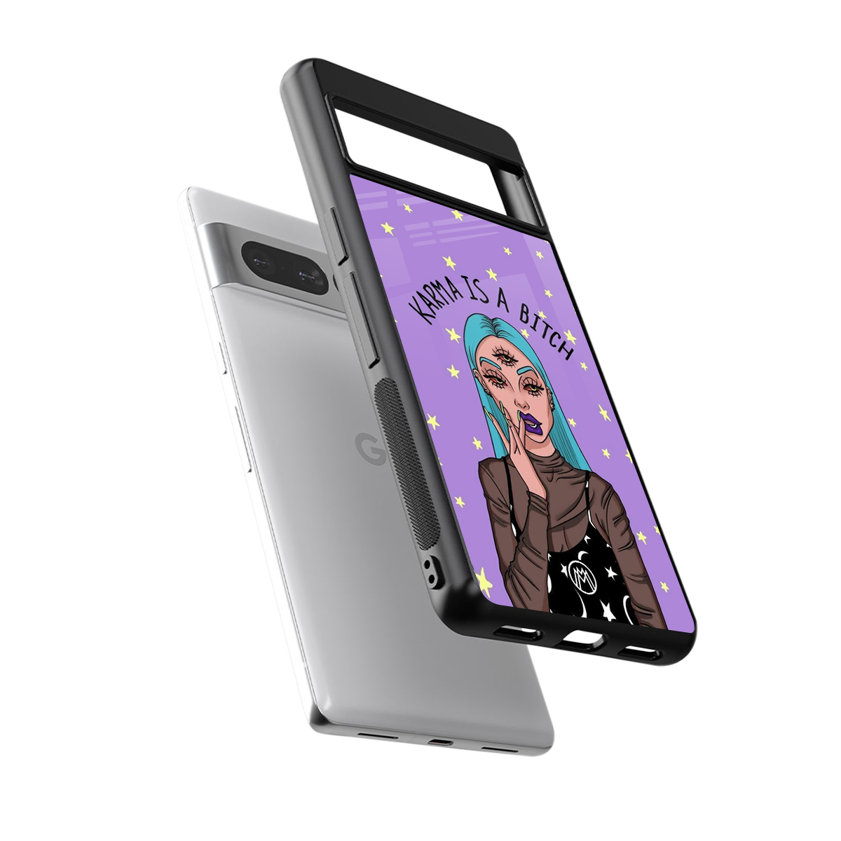 karma is a bitch back phone cover | glass case for google pixel 7 pro