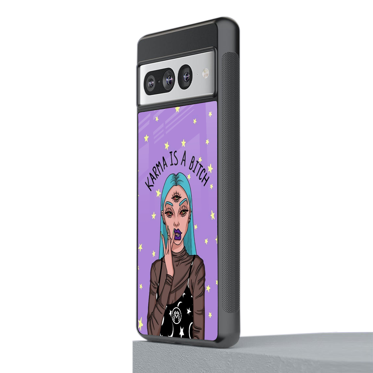 karma is a bitch back phone cover | glass case for google pixel 7 pro