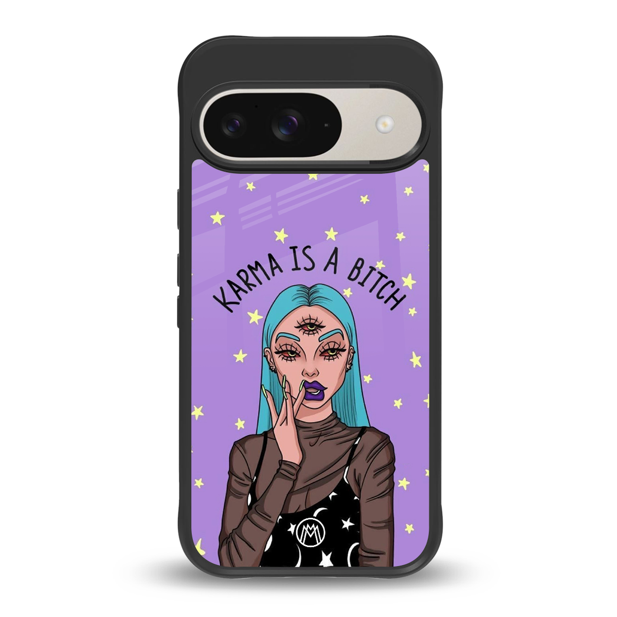 karma is a bitch back phone cover | glass case for google pixel 9