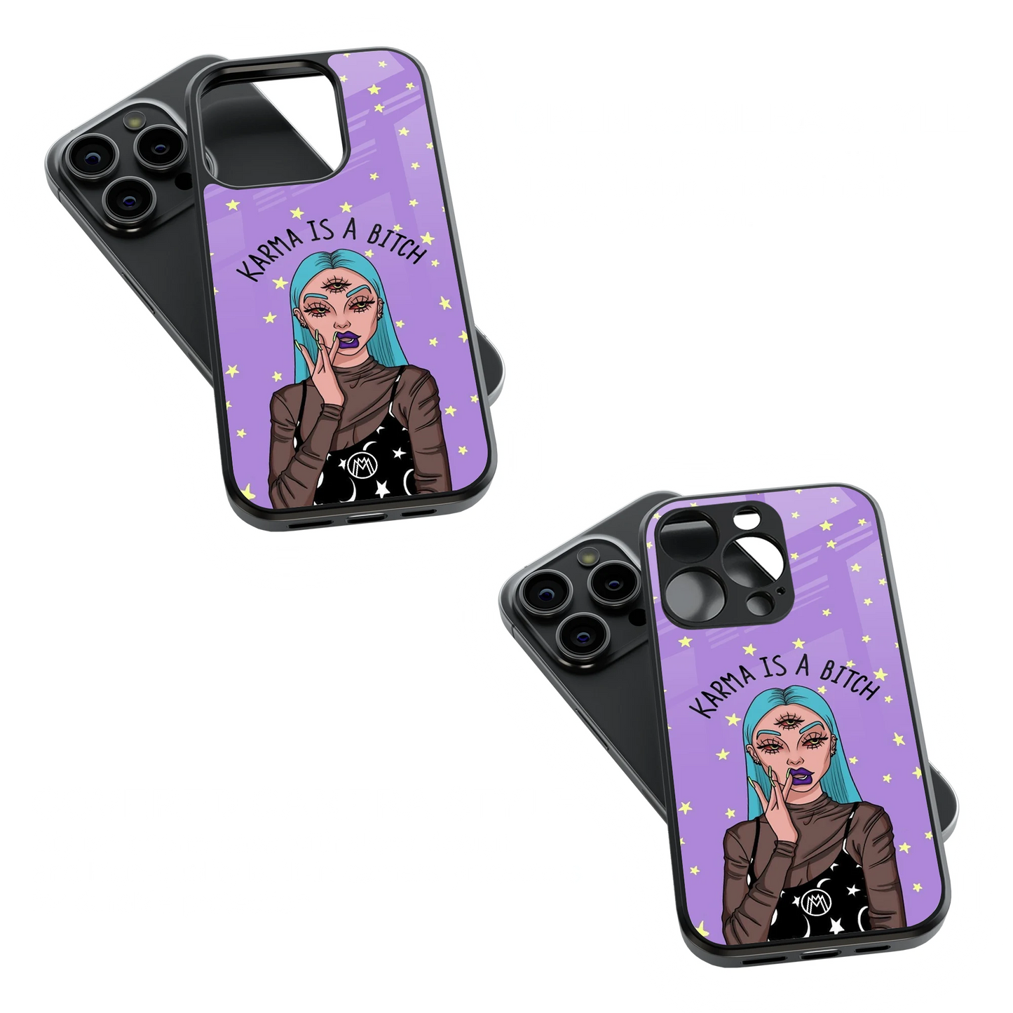 Trendy Glass Back Mobile Case for iPhone, Samsung, Redmi, OnePlus, Google Pixel, Motorola